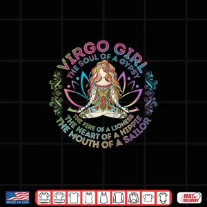 Design Womens Virgo Girl The Soul Of A Gypsy Birthday Hippie Soul Shirt