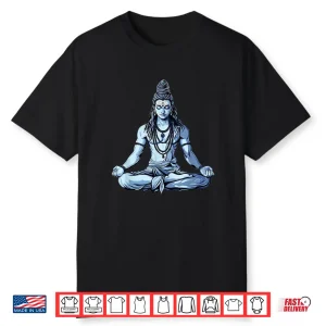 Yoga Inspired Shiva Mahadev Sitting Pose For Hinduism Shirt