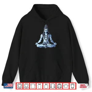 Hoodie Yoga Inspired Shiva Mahadev Sitting Pose for Hinduism Shirt