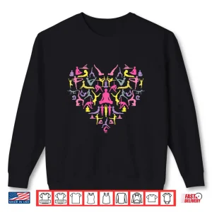 Sweatshirt Yoga Heart Spiritual Zen Meditation Pose Valentines Day Shirt