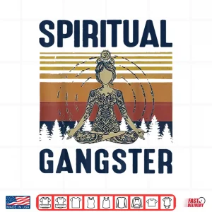 Design Yoga Girls Spiritual Gangsters Vintage Yoga Lover Shirt