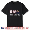 Yoga Lovers Player Fans Peace Love Yoga Shirt