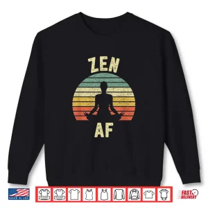 Sweatshirt ZEN AF Shirt Retro Yoga Shirt Cute Funny Gift for Women
