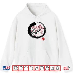 Hoodie Japanese Calligraphy Zen Buddhist Enso Circle Meditation Shirt