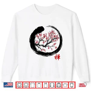 Sweatshirt Japanese Calligraphy Zen Buddhist Enso Circle Meditation Shirt