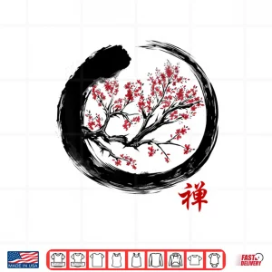 Design Japanese Calligraphy Zen Buddhist Enso Circle Meditation Shirt