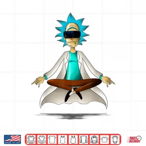 Design Mademark x Rick and Morty Rick and Morty Pop Socket Virtual Meditation Shirt