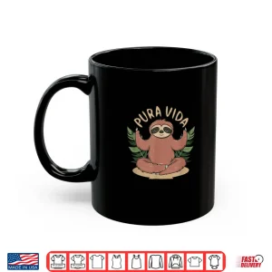 Mug Pura Vida Costa Rica Yogi Sloth Meditation Costa Rican Shirt