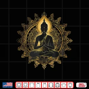 Design Meditation Zen Buddha Mandala Spiritual Buddhist Hindu Shirt