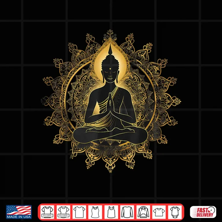 Design Meditation Zen Buddha Mandala Spiritual Buddhist Hindu Shirt