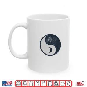 Mug Meditation Yin Yang Sun Moon Distressed Shirt