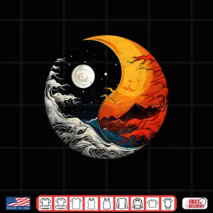 Design Ying Yang Energy Meditation Watercolor Tai Chi Day Night Shirt