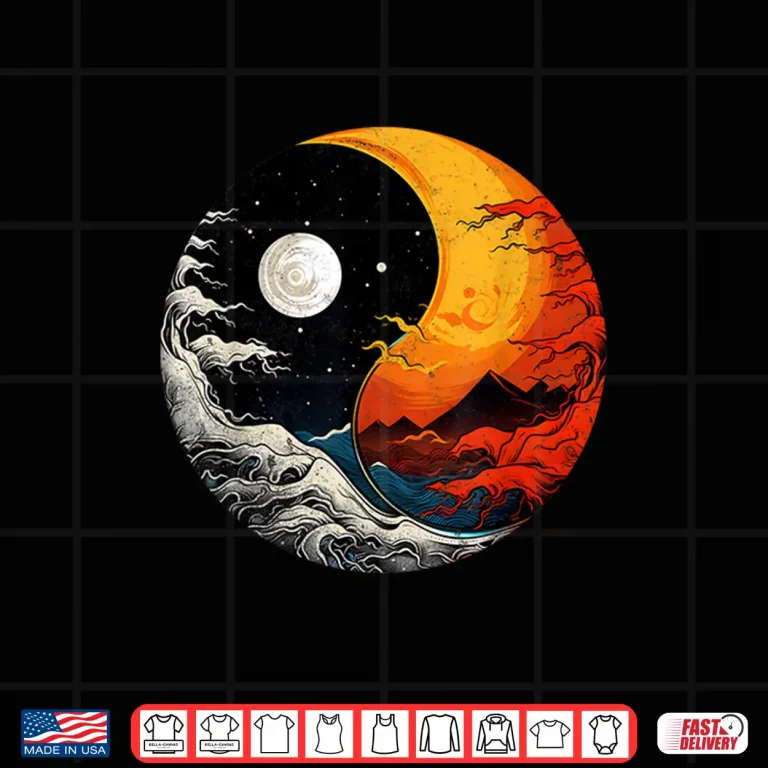 Design Ying Yang Energy Meditation Watercolor Tai Chi Day Night Shirt