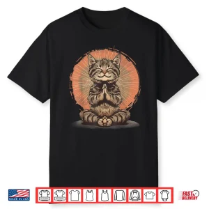 Cat Meditation Zen Buddha Hindu Buddhist Spirituality Shirt