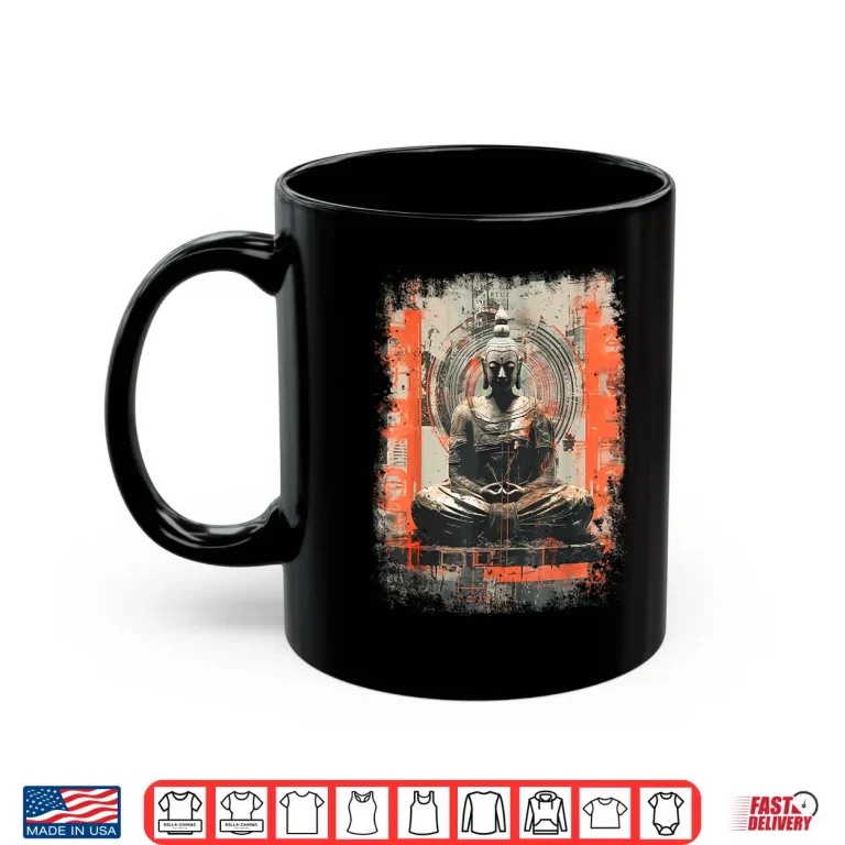 Mug Buddhist Monk Yin Yang Zen Meditation Buddha Shirt