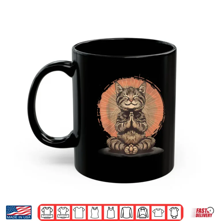 Mug Cat Meditation Zen Buddha Hindu Buddhist Spirituality Shirt