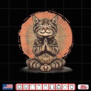 Design Cat Meditation Zen Buddha Hindu Buddhist Spirituality Shirt