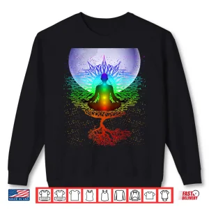 Sweatshirt Chakra Meditation Moon Tree of Life Shirt