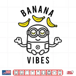 Design Despicable Me Minions Banana Vibes Meditation Minion Sketch Shirt