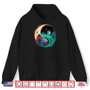 Hoodie Meditation Taoism Yin Yang Symbol on Nature Taijitu Yin Yang Shirt