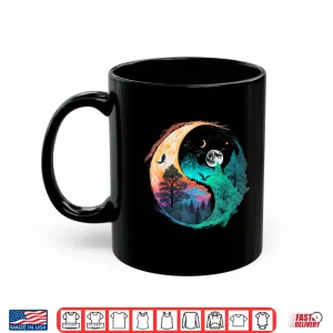 Mug Meditation Taoism Yin Yang Symbol on Nature Taijitu Yin Yang Shirt