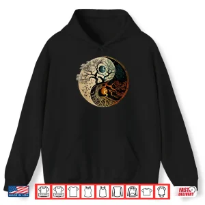 Hoodie Spiritual Yin Yang Buddhist Tree of Life Shirt