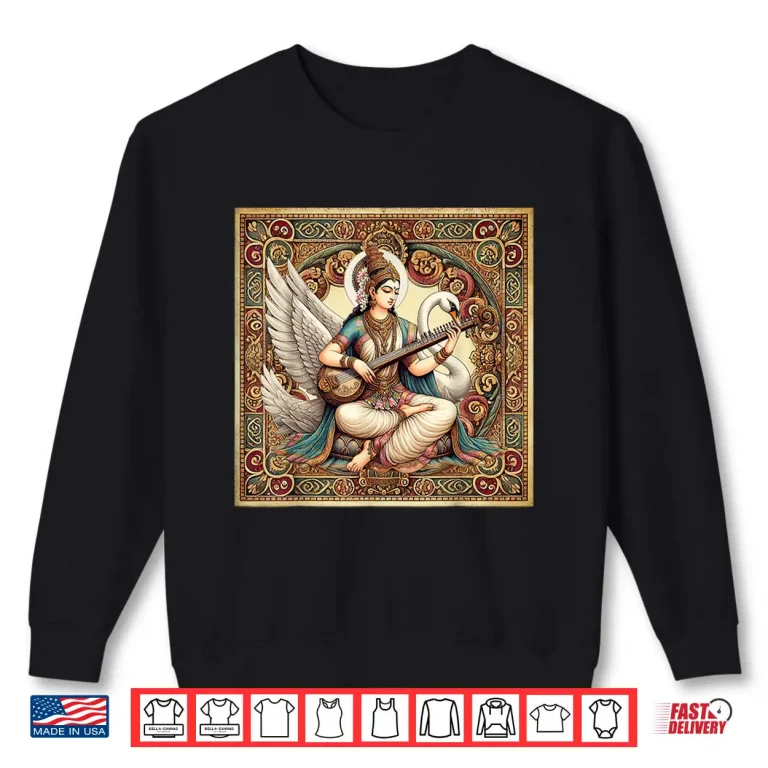 Hindu Goddess Saraswati Hinduism Mythology Vintage Shirt 2 Sweatshirt Hindu Goddess Saraswati Hinduism Mythology Vintage Shirt