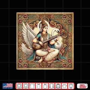 Design Hindu Goddess Saraswati Hinduism Mythology Vintage Shirt