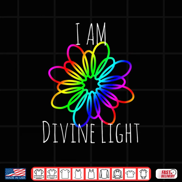 Design I AM Divine Light Shirt Yoga Meditation Gift Tee Shirt