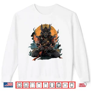 Sweatshirt Japanese Art Samurai Vintage Fighter Retro Meditation Shirt