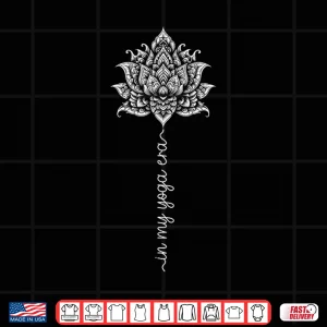 Design In My Yoga Era Lotus Flower Yoga Class Meditation Workout Shirt