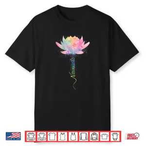 Lotus Flower Namaste Yoga Watercolor Meditation Zen Bohemian Shirt