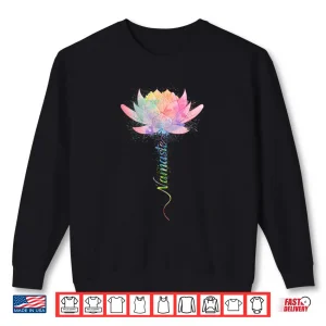 Sweatshirt Lotus Flower Namaste Yoga Watercolor Meditation Zen Bohemian Shirt
