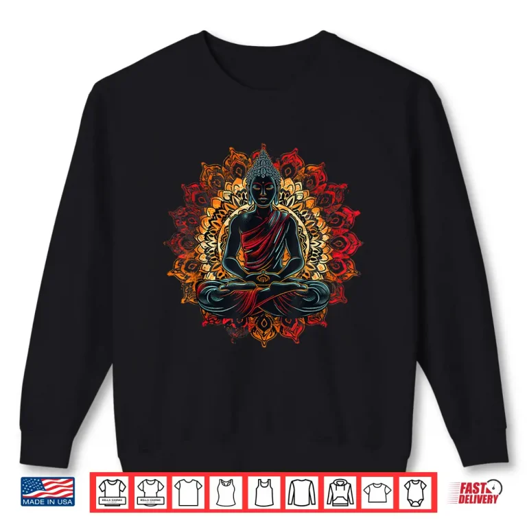 Sweatshirt Meditation Hindu Zen Buddha Mandala Spiritual Buddhist Shirt