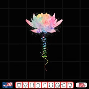 Design Lotus Flower Namaste Yoga Watercolor Meditation Zen Bohemian Shirt