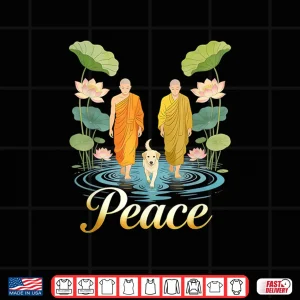 Design Peace Walking Monks Zen Art Walk for Aloka Shirt