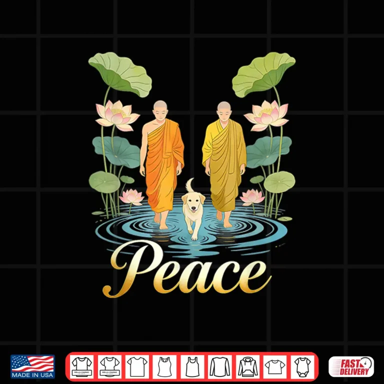 Design Peace Walking Monks Zen Art Walk for Aloka Shirt