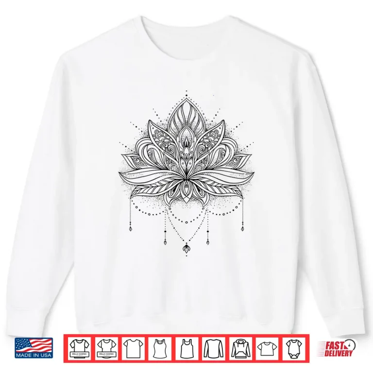 Sweatshirt Sacred Geometry Meditation Positivity Love Mandala Lotus Shirt
