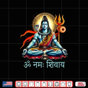 Design Shiva Hindu God Shiva Yoga Meditation Spiritual Religious Shirt