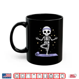 Mug Skeleton Yoga Halloween Meditation Shirt