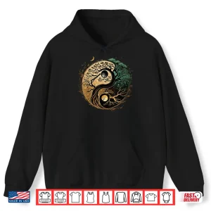 Hoodie Yin Yang Bonsai on Spiritual Tree of Life Shirt