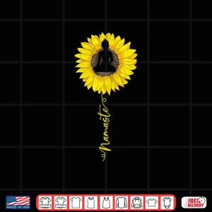 Design Womens Ki Namaste Sunflower Yoga Hippie Buddha Meditation Costume Shirt