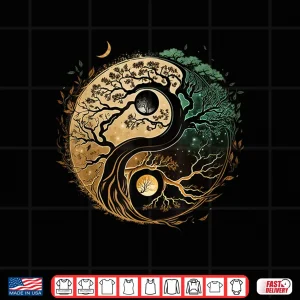 Design Yin Yang Bonsai on Spiritual Tree of Life Shirt