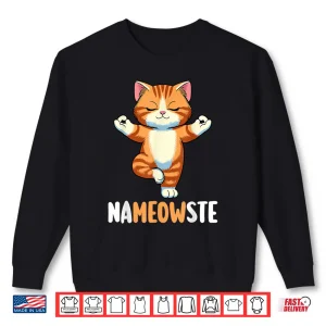 Sweatshirt Yoga Cat Nameowste Meditation Zen Kitten Namaste Funny Shirt