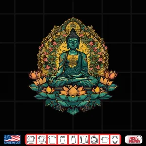 Design Buddha Mandala Buddhist Mindfulness Buddhism Spiritual Yoga Shirt