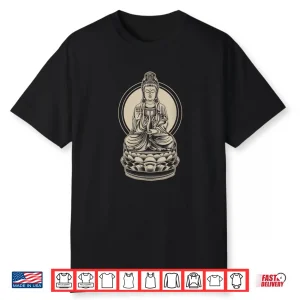 Buddhist T Shirt Kuan Yin Meditation Zen Yoga Chinese Taoist Shirt