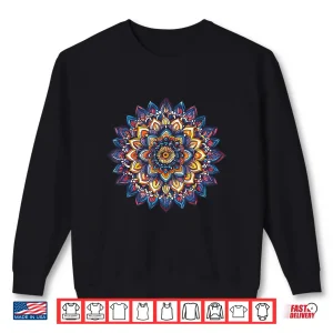 Sweatshirt Colorful Sacred Mandala Yoga Shirt