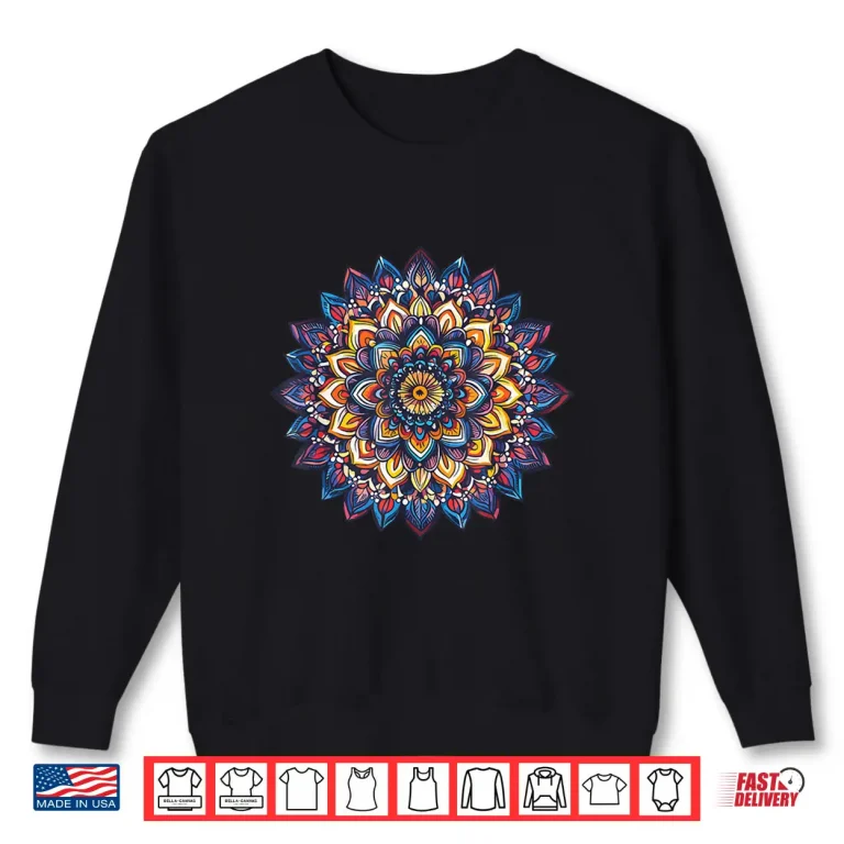Sweatshirt Colorful Sacred Mandala Yoga Shirt