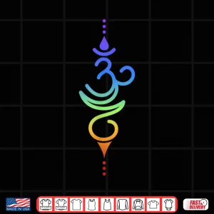 Design Colorful Om Symbol Spiritual Energy Design Shirt