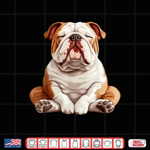 Design English Bulldog Dog Meditation Yoga Shirt